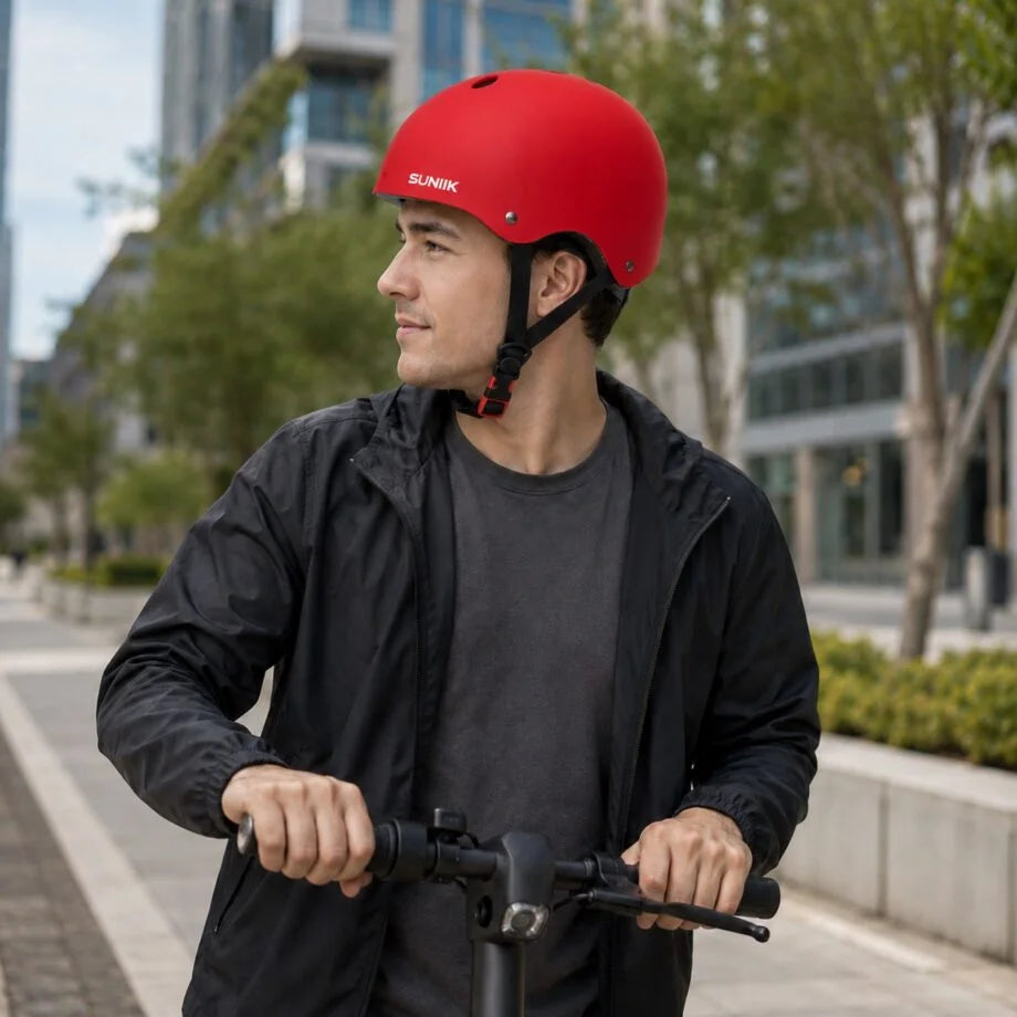 Casque urbain ajustable rouge, taille L