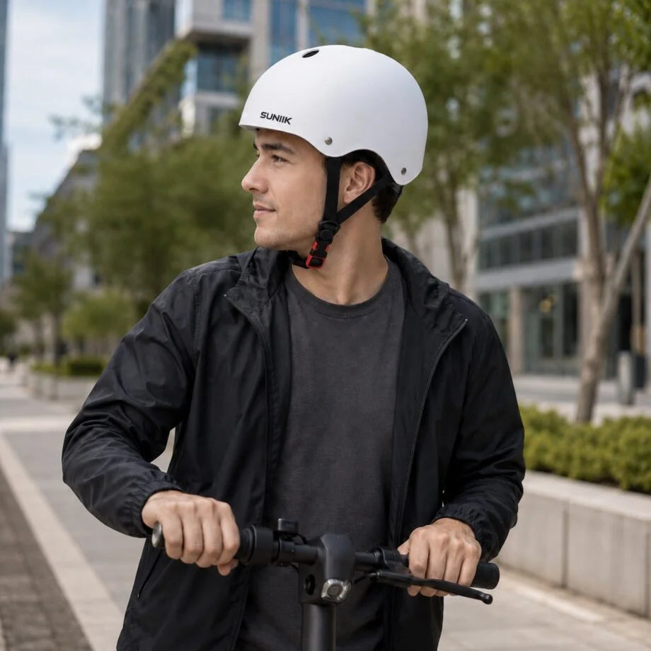 Casque urbain ajustable taille L blanc