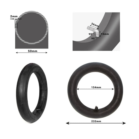 8.5 x 2 (50/134) inner tube - 90° valve Premium Amalibay