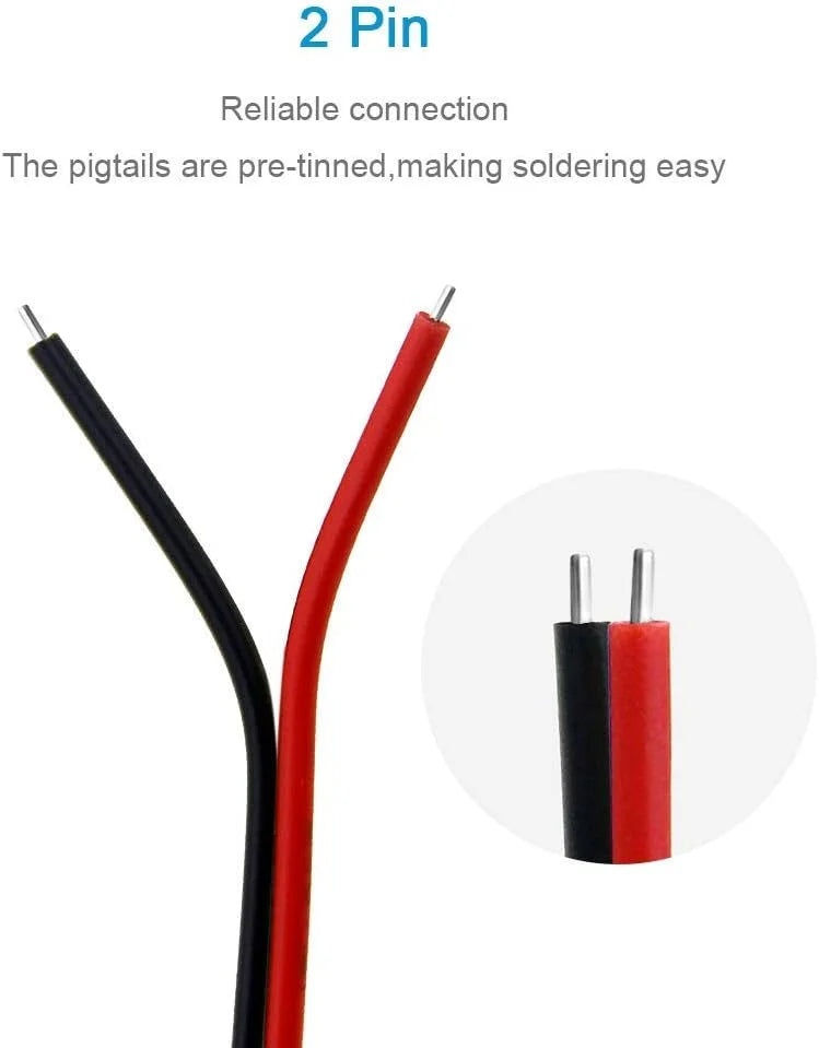 Connecteur SM 2 broches avec câble 22 AWG