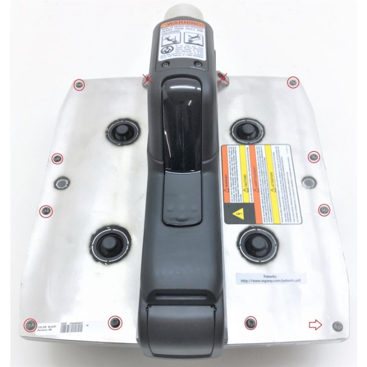 Satz mit 12 Schrauben für die Aluminium-Deckelbasis des Segway