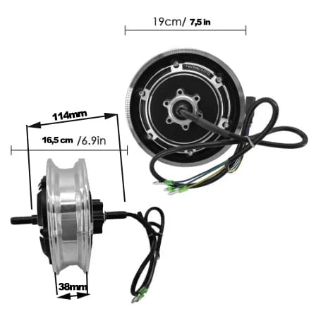 Moteur de roue arrière 48V 500W