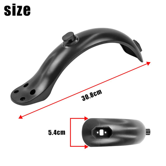 Black mudguard with 4 holes + rear light