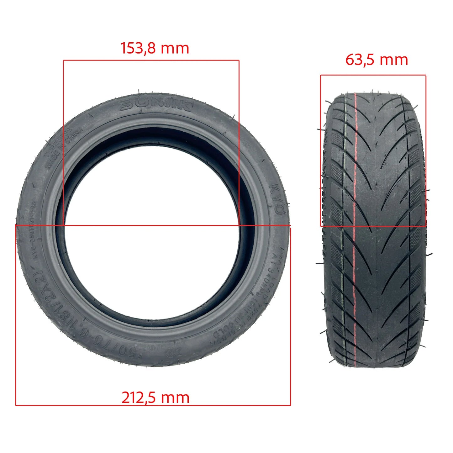 Pneu 8.5 X 2 - 50/75-6.1 Cityroad Tubeless