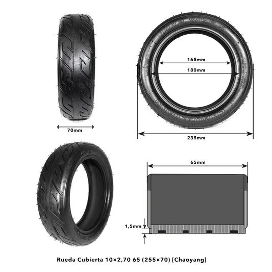 Pneu 10 x 2.70 - 6.5 (255 x 70) Chaoyang
