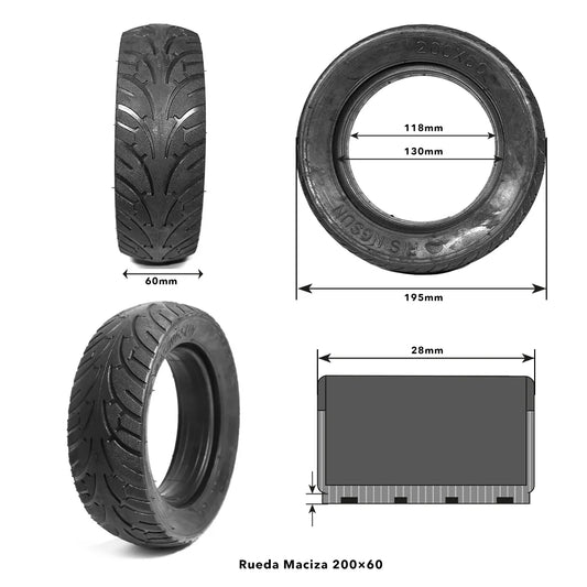 Solid tire 200 x 60