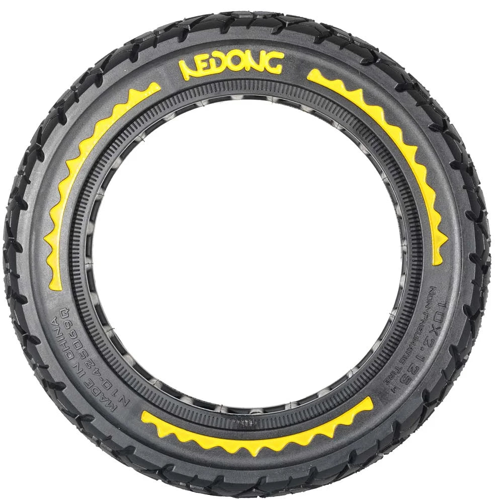 Nedong 10×2.125-6.5 42.5 mm Yellow Solid Tire