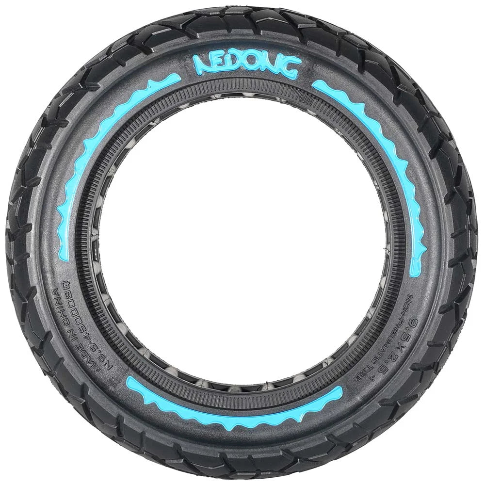 Pneu plein ultra-légèr 9,5 × 2,5 bleu version tout terrain V2