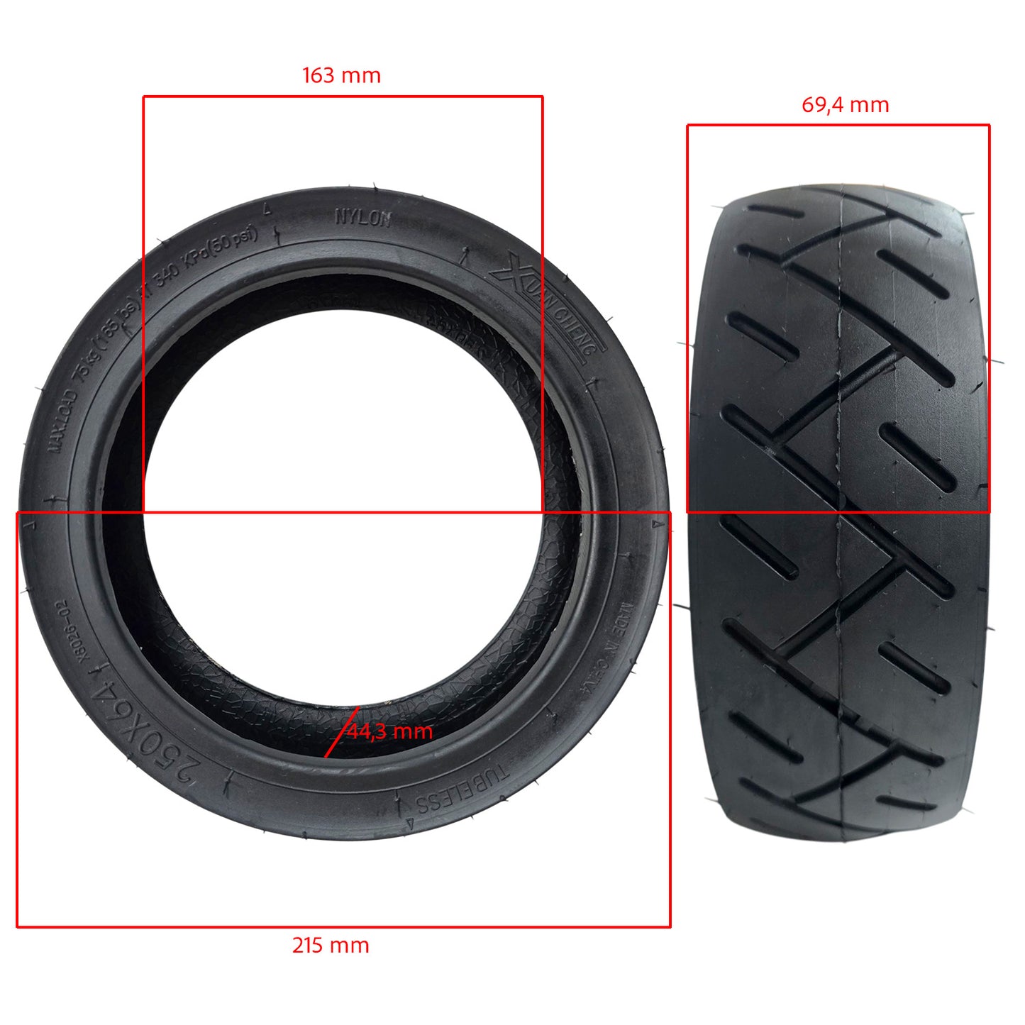 250×64 tubeless tire for MI4 Ultra Xuancheng