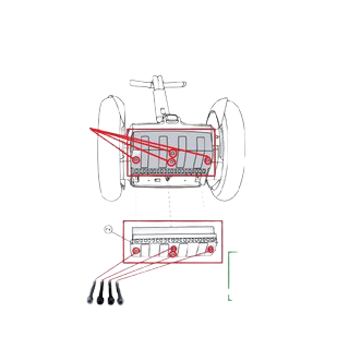 Batterie fixation Segway