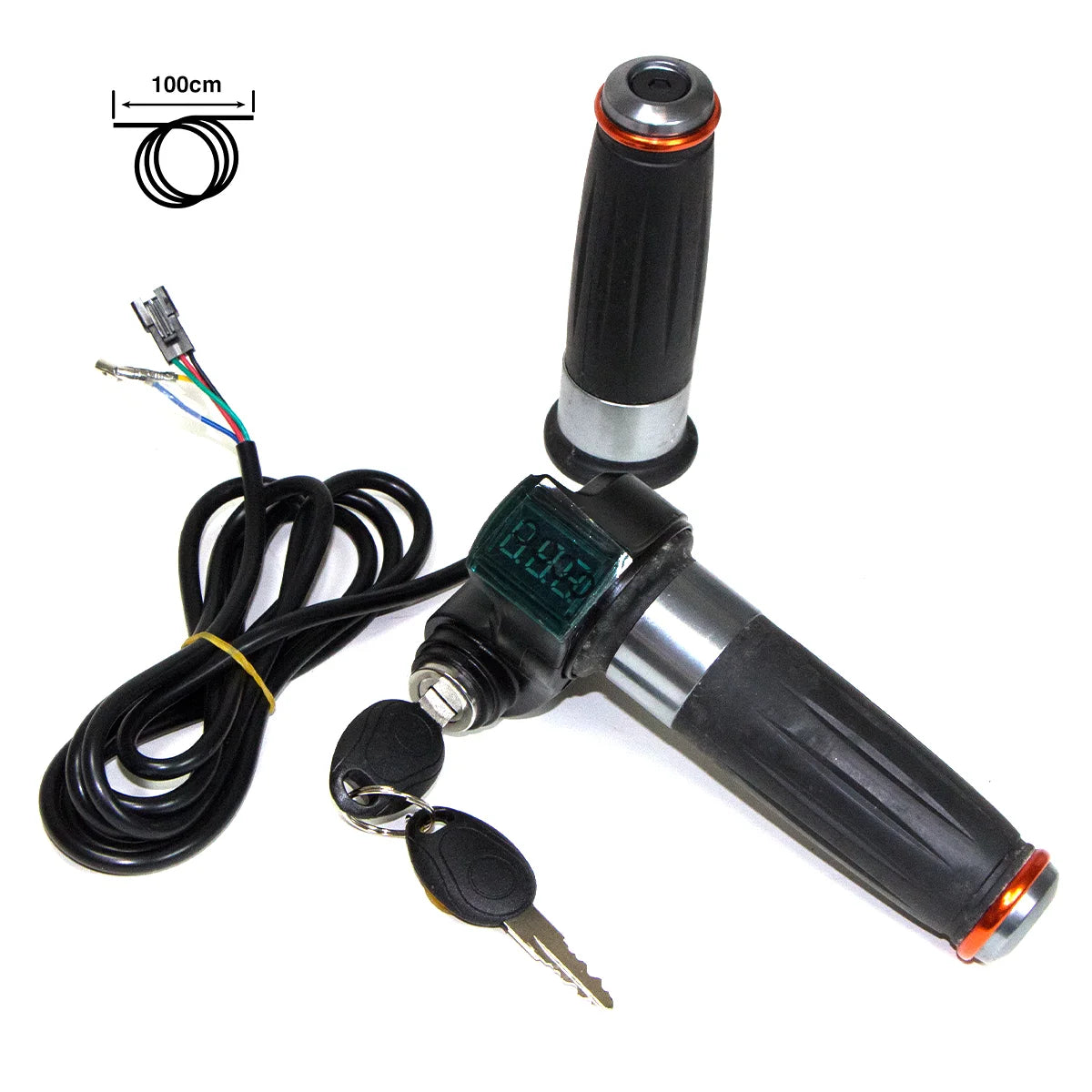 Accelerator with key and multimeter