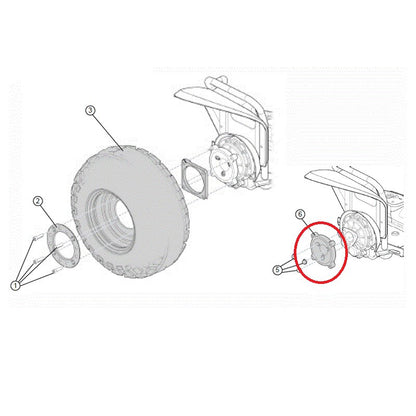 Adaptateur moyeu pour jante ATV Segway x2