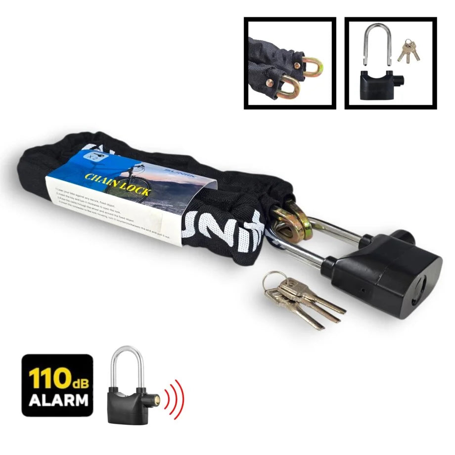 Antivol à chaîne avec alarme (110 dB)