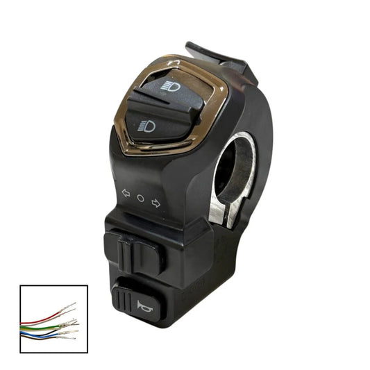 Button and indicator light for mechanical turn signals and horn