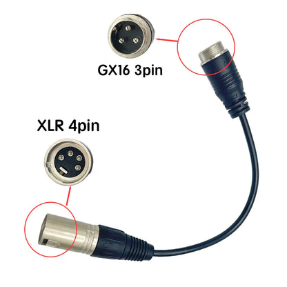 GX16 to 4-pin XLR converter cable