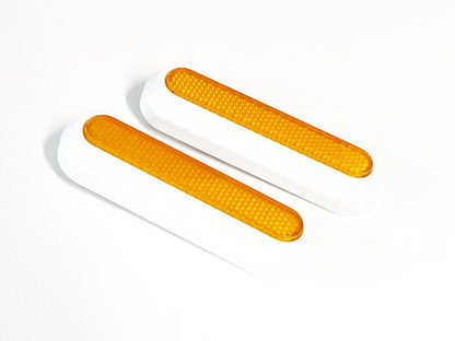 White rear side covers with reflective elements for Xiaomi