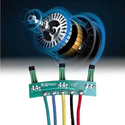 Carte avec câble de capteur à effet Hall pour scooter électrique