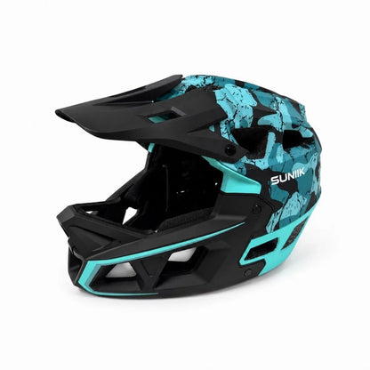 Casque intégral, taille L, bleu-gris