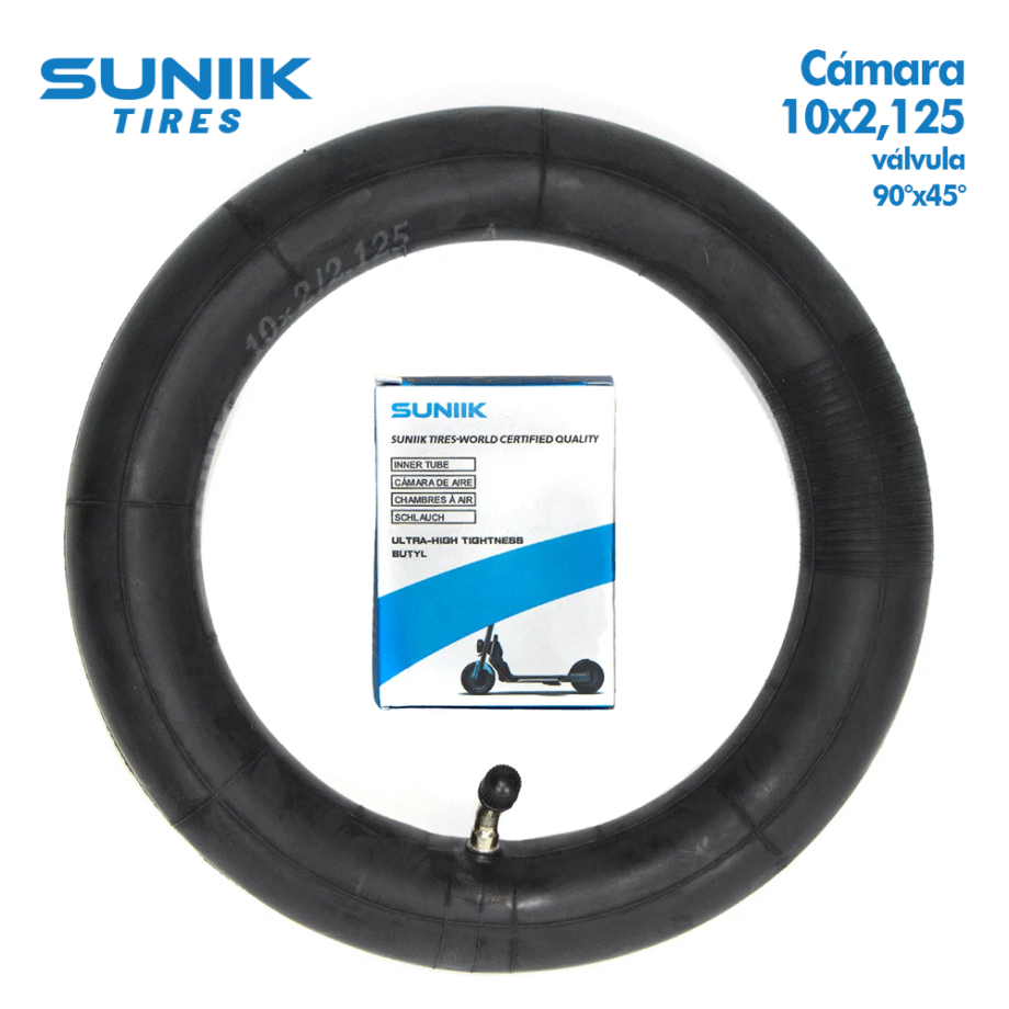 Suniik 10 x 2.125 inner tube - 45° - 90° valve