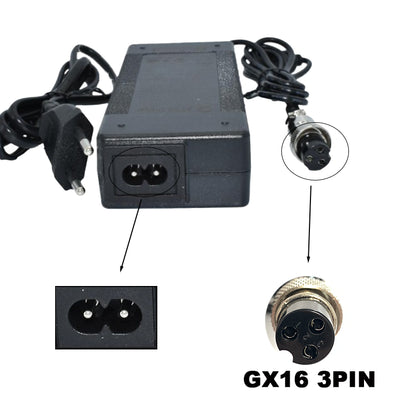 Premium 58.8V 2A charger with 3-pin GX16 connector