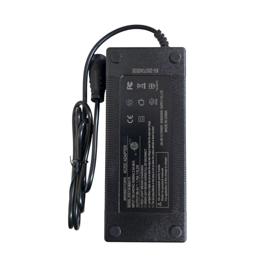 Chargeur premium 60 V (sortie 66,4 V) 2 A avec connecteur LP16 pour Dualtron / Rovoron
