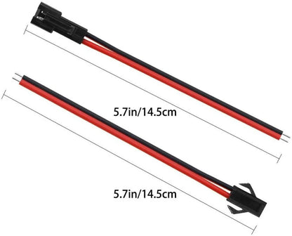 2-pin SM connector with 22 AWG cable