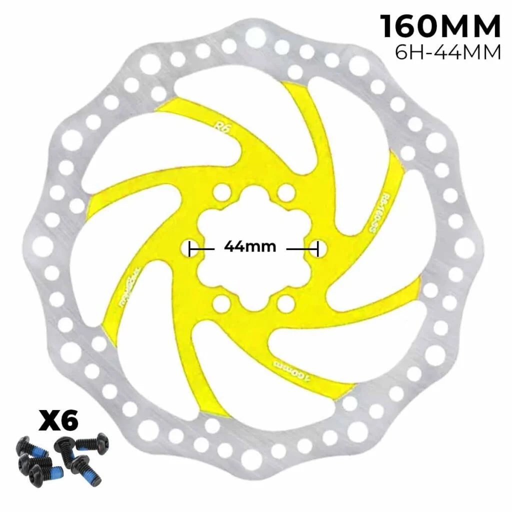 160mm yellow brake disc – 6 holes