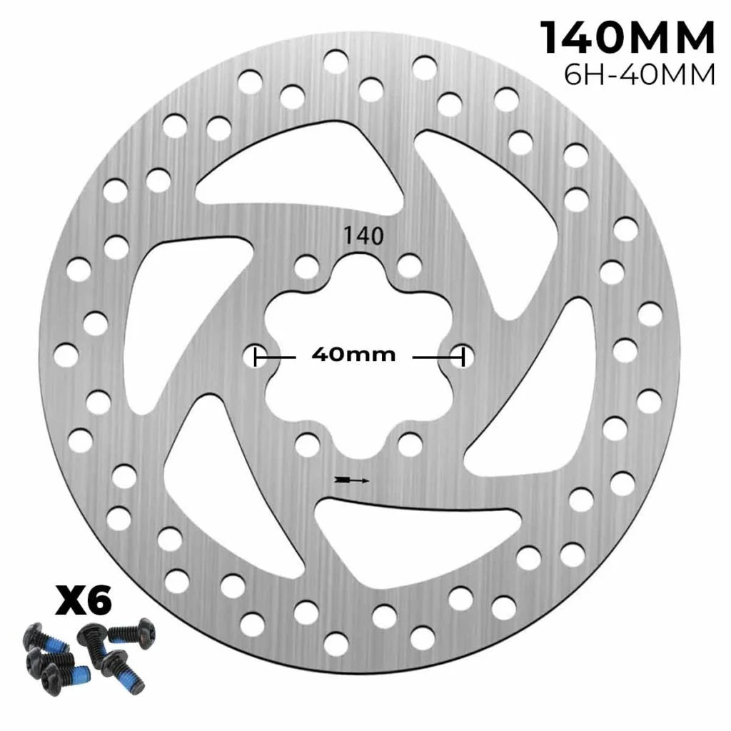 Disque de frein 6 trous pour trottinette électrique 140 mm