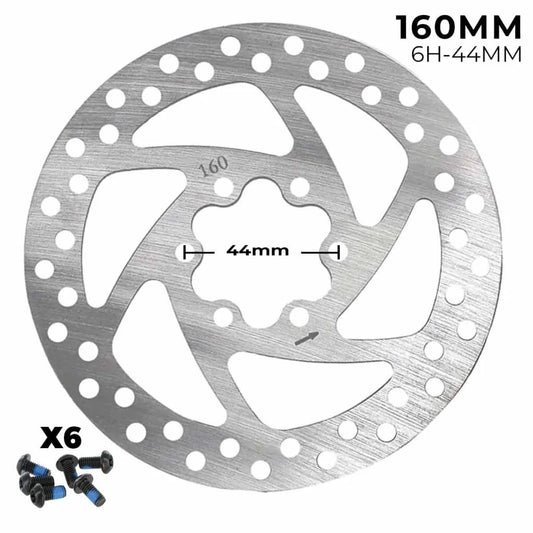Disque de frein 6 trous pour trottinette électrique 160 mm