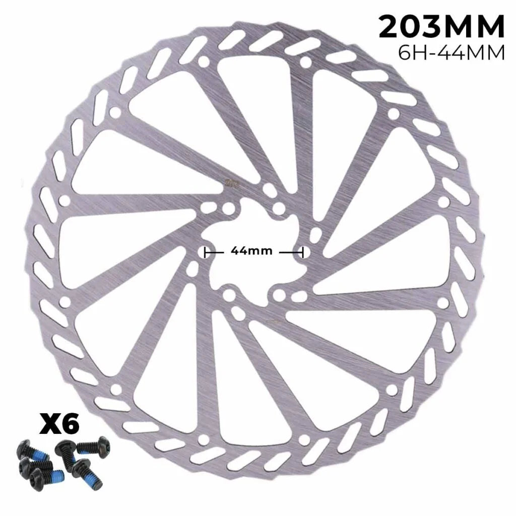 6-Loch-Bremsscheibe mit Schlitzen, 203 mm, 6H-44 mm