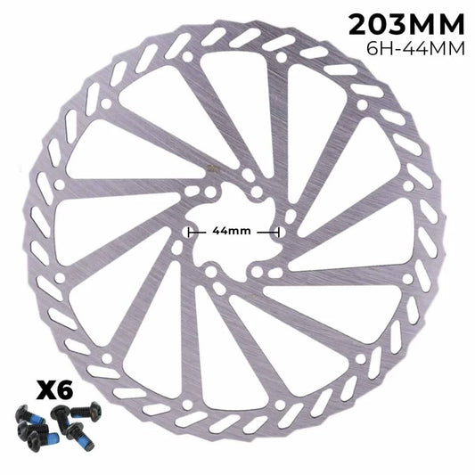 Disque de frein fendu 6 trous 203mm 6H-44mm