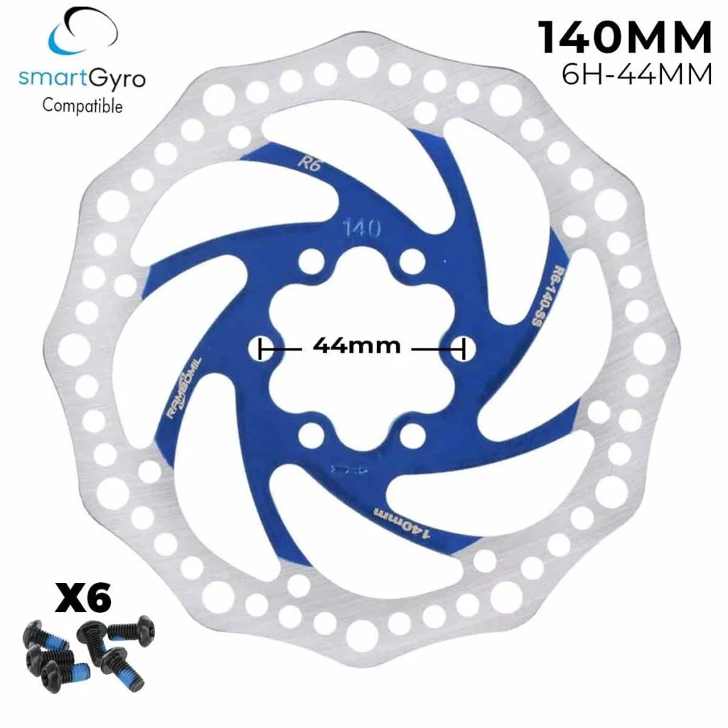 140mm blue brake disc – 6 holes 44mm