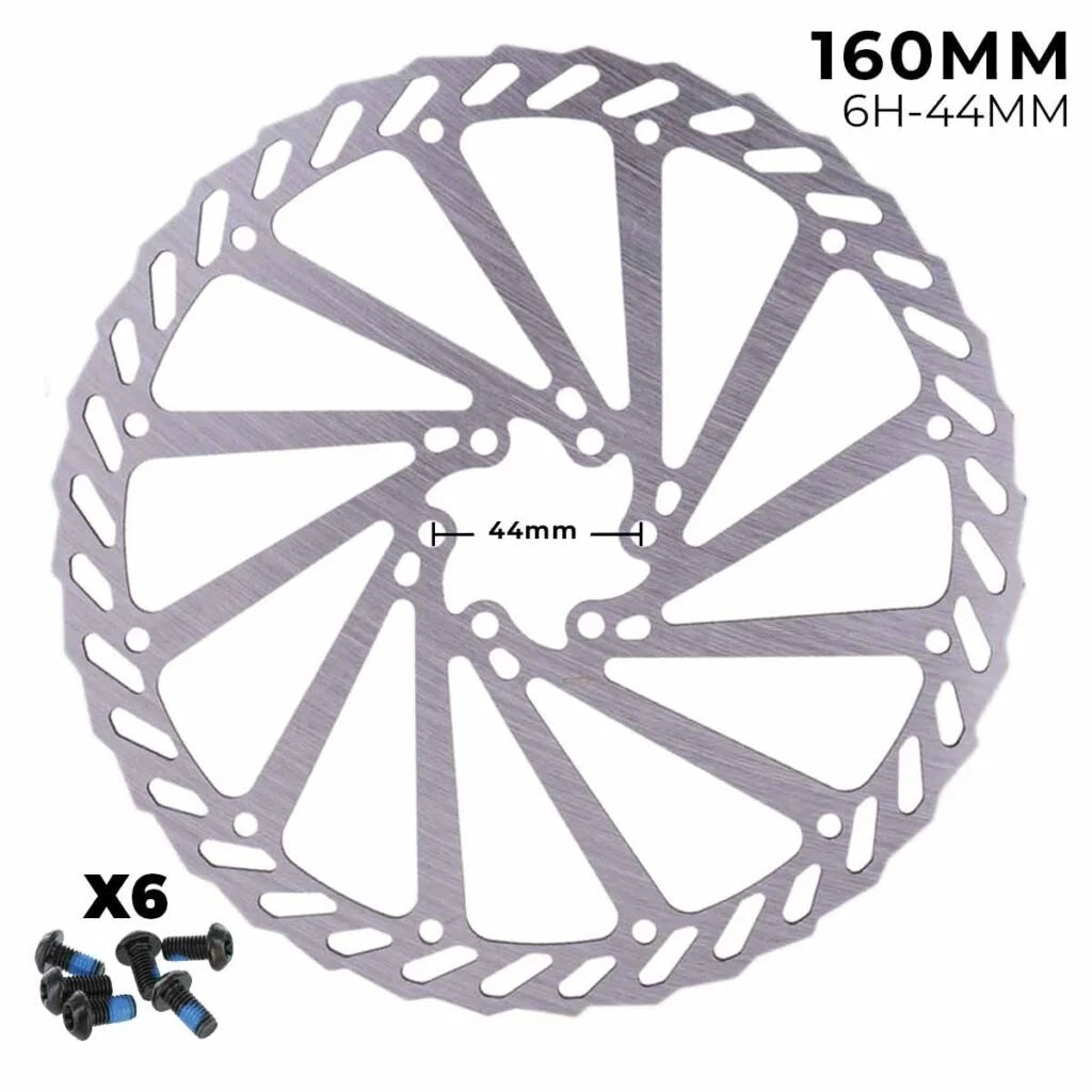 160 mm brake disc – Toothed – 6 holes – 44 mm