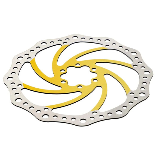 Disque de frein pour trottinette électrique 6 trous 140 mm jaune