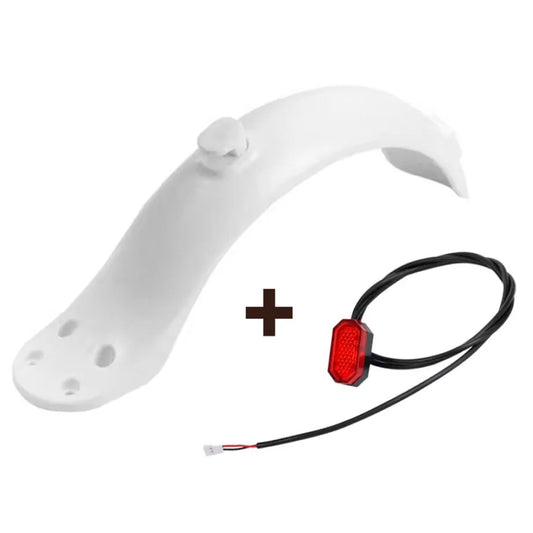 Garde-boue blanc à 4 trous + feu arrière