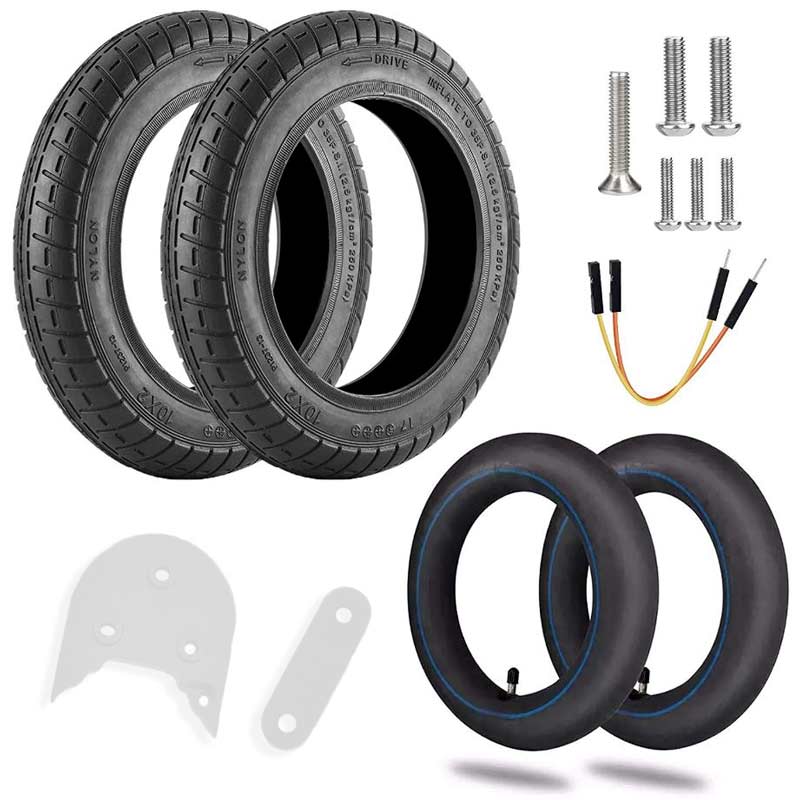 Kit complet 10*2 pouce pour trottinette Xiaomi BLANC