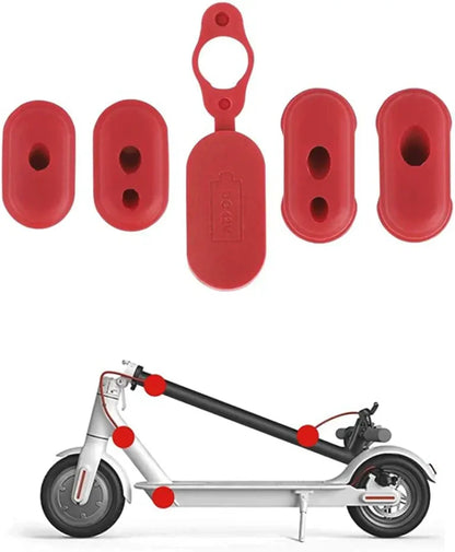 Kit cahoutchouc pour cables trottinette Xiaomi rouge