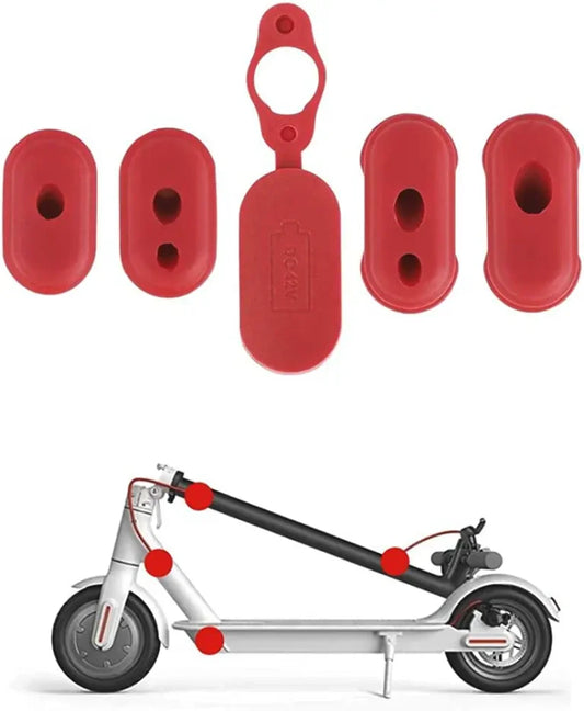 Kit cahoutchouc pour cables trottinette Xiaomi rouge