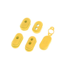 Charger l&#39;image dans la galerie, Kit cahoutchouc pour cables trottinette Xiaomi jaune
