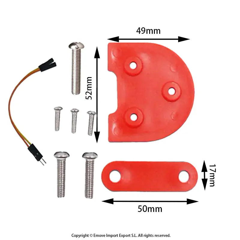Complete 10*2 inch kit for Xiaomi scooter, red