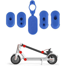 Charger l&#39;image dans la galerie, Kit cahoutchouc pour cables trottinette Xiaomi bleu
