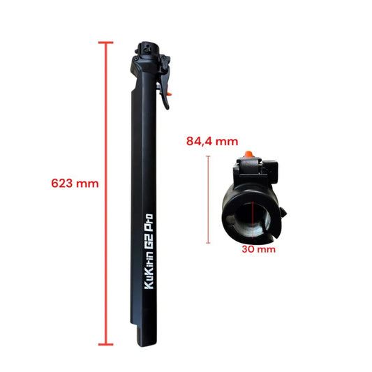 Mât de trottinette freestyle Kukirin G2 Pro, homologué, version 2024