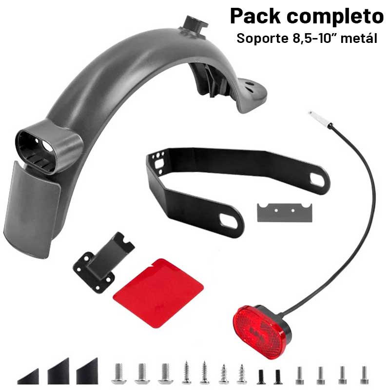 Complete rear mudguard kit for Xiaomi, metal bracket for 8.5 and 10 inch phones