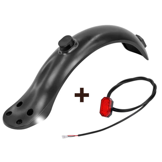 Black mudguard with 4 holes + rear light
