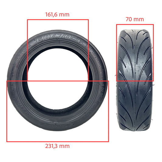 60/70-6.5 tire with puncture-resistant gel