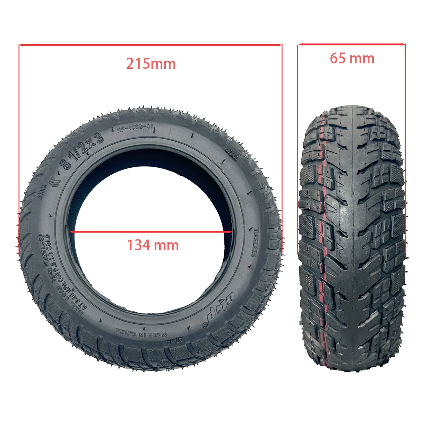 8.5×3 134MM Tubeless Tire