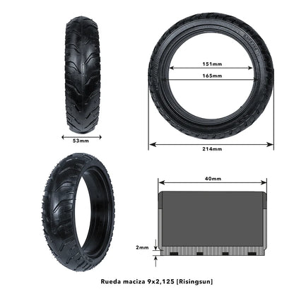 Risingsun 9x2.125 Solid Tire