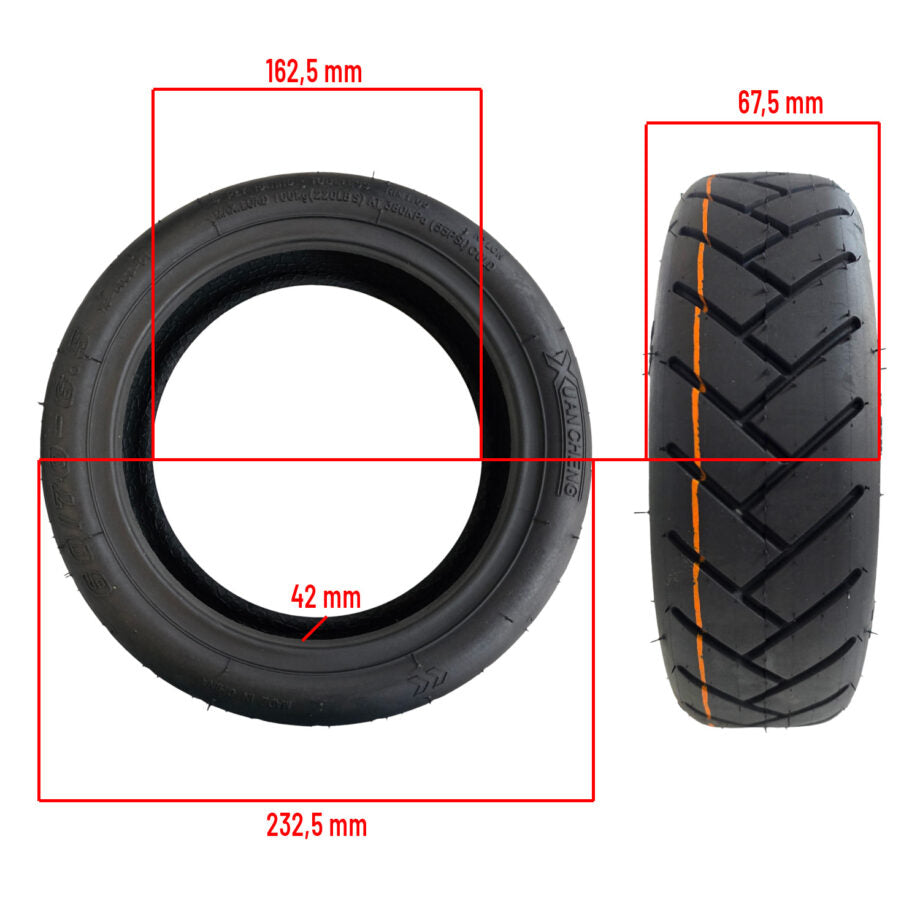 Roue à pneu tubeless Cityroad 60/70-6.5 pour Xiaomi 5/mi4 -2e génération
