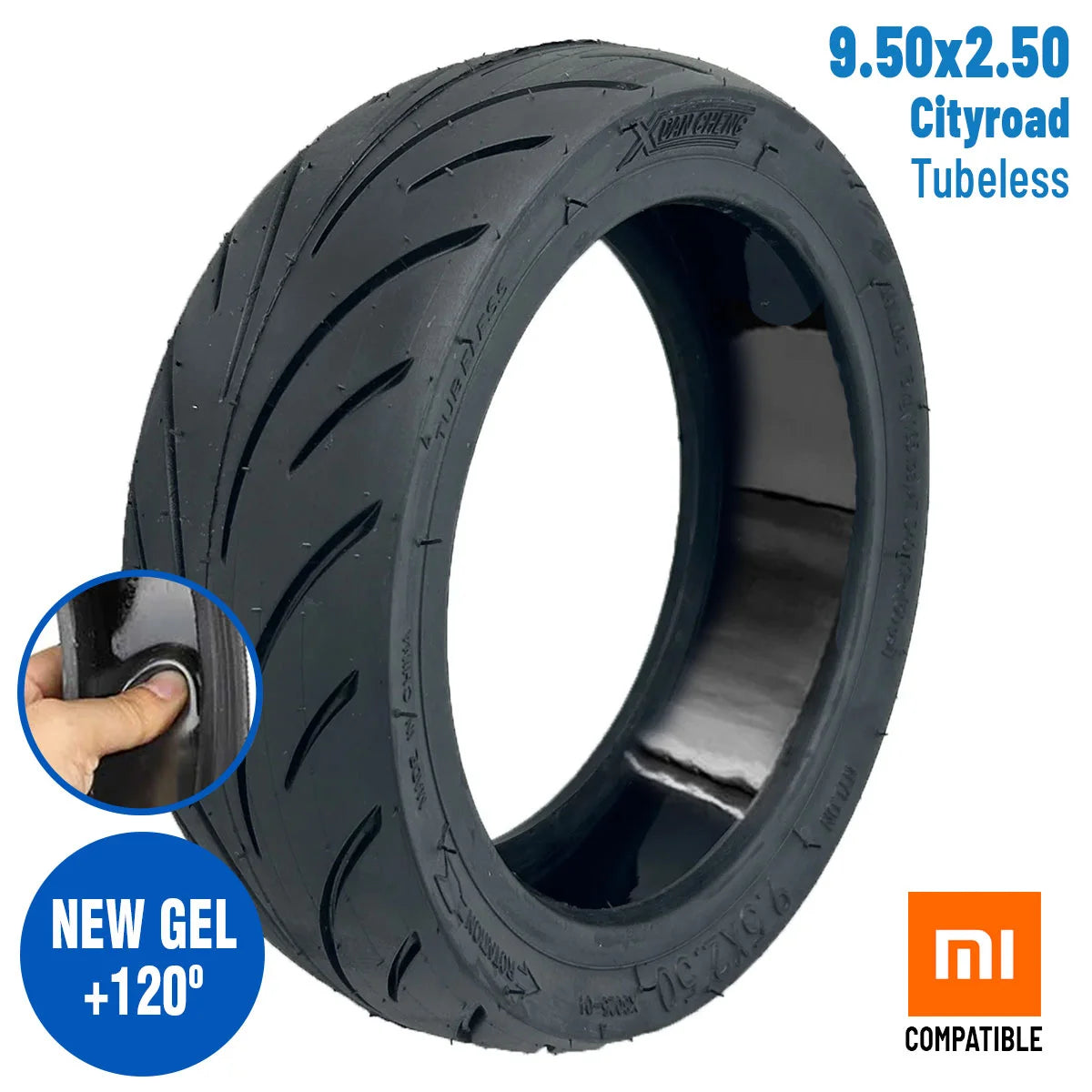 Pneu Tubeless 9.5×2.50 avec gel anti-crevaison Xuancheng