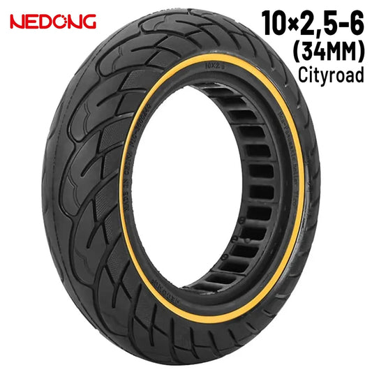 Pneu plein 10×2.5-6 Jaune 34mm